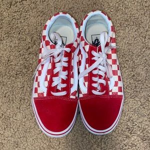 Red checkered vans